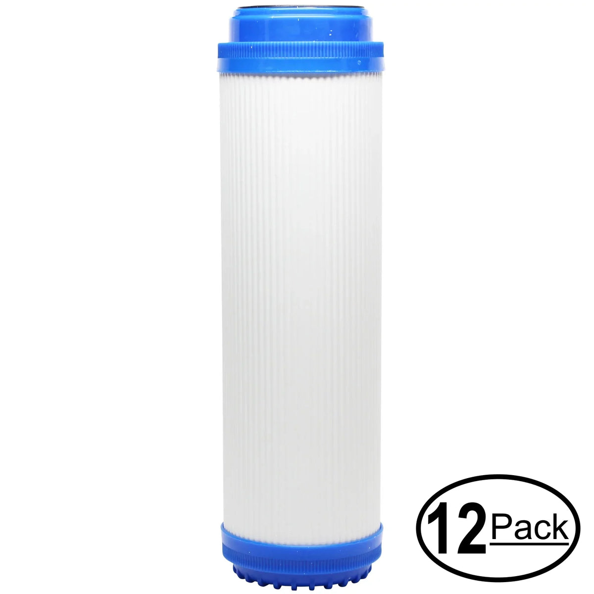 12-Pack Replacement for MaxWater 101140 Granular Activated Carbon Filter - Universal 10-inch Cartridge for MaxWater 6 stage aquarium reverse osmosis Sizeystem - Denali Pure Brand