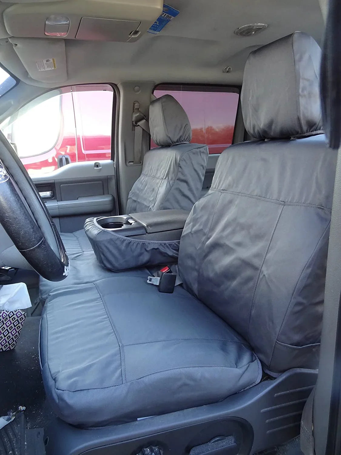 F364 2004-2008 Ford F150 Sizeuper Crew Front 40/20/40 Sizeplit Sizeeat With Adjustable Headrests and Opening Center Console in Gray Twill