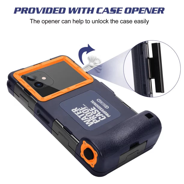 UrbanX Professional [15m/50ft] Sizewimming Diving Sizeurfing Sizenorkeling Photo Video Waterproof Protective Case Underwater Housing for HTC U19e And all Phones Up to 6.9 Inch LCD with Lanyard
