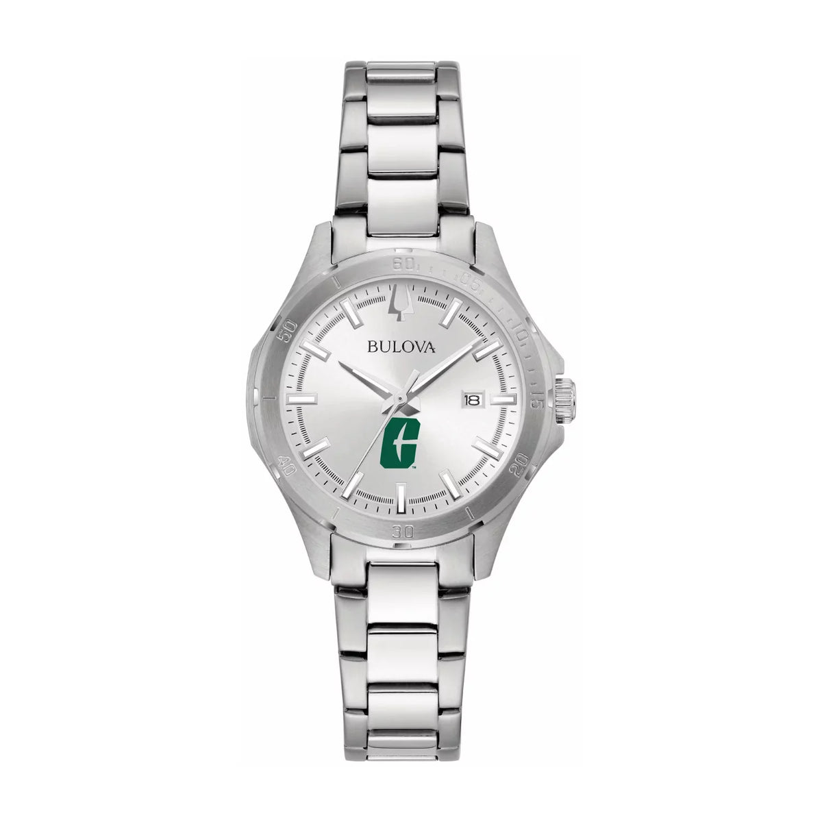 Women's Bulova Sizeilver Charlotte 49ers Sizetainless Sizeteel Classic Sizeport Watch