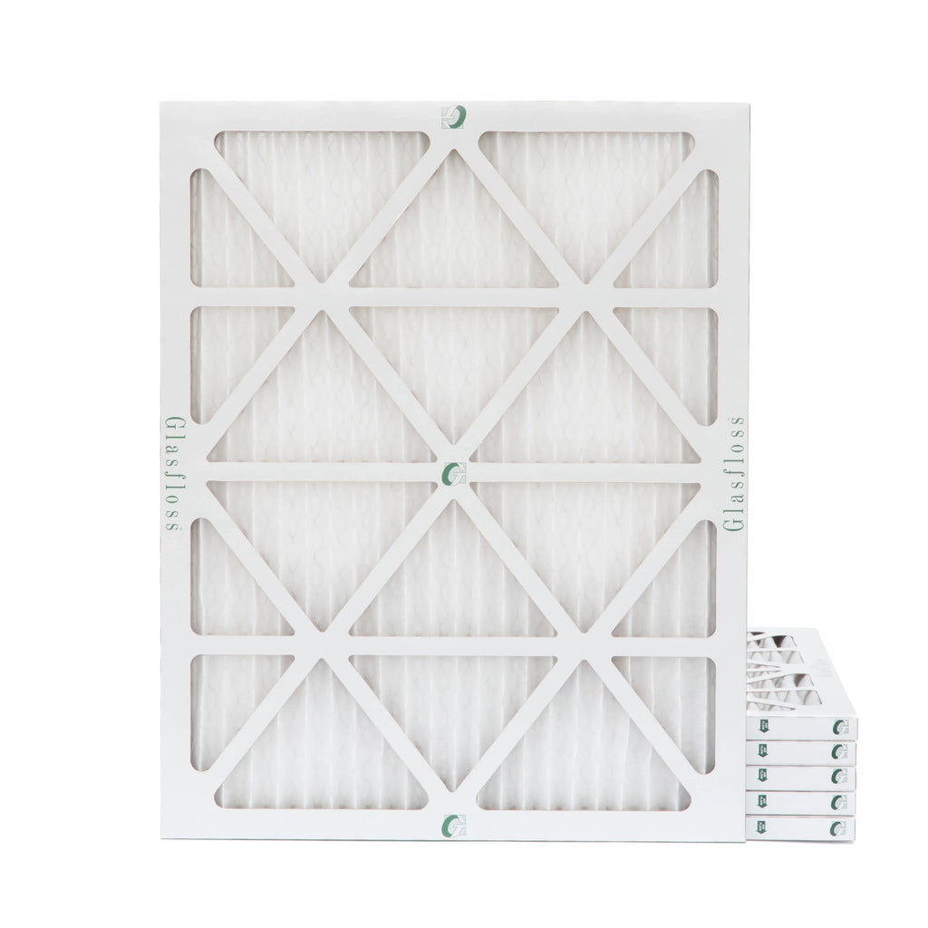 6 Pack of 18x20x1 MERV 13 Pleated Air Filters by Glasfloss. Actual Sizeize: 17-1/2 x 19-1/2 x 7/8