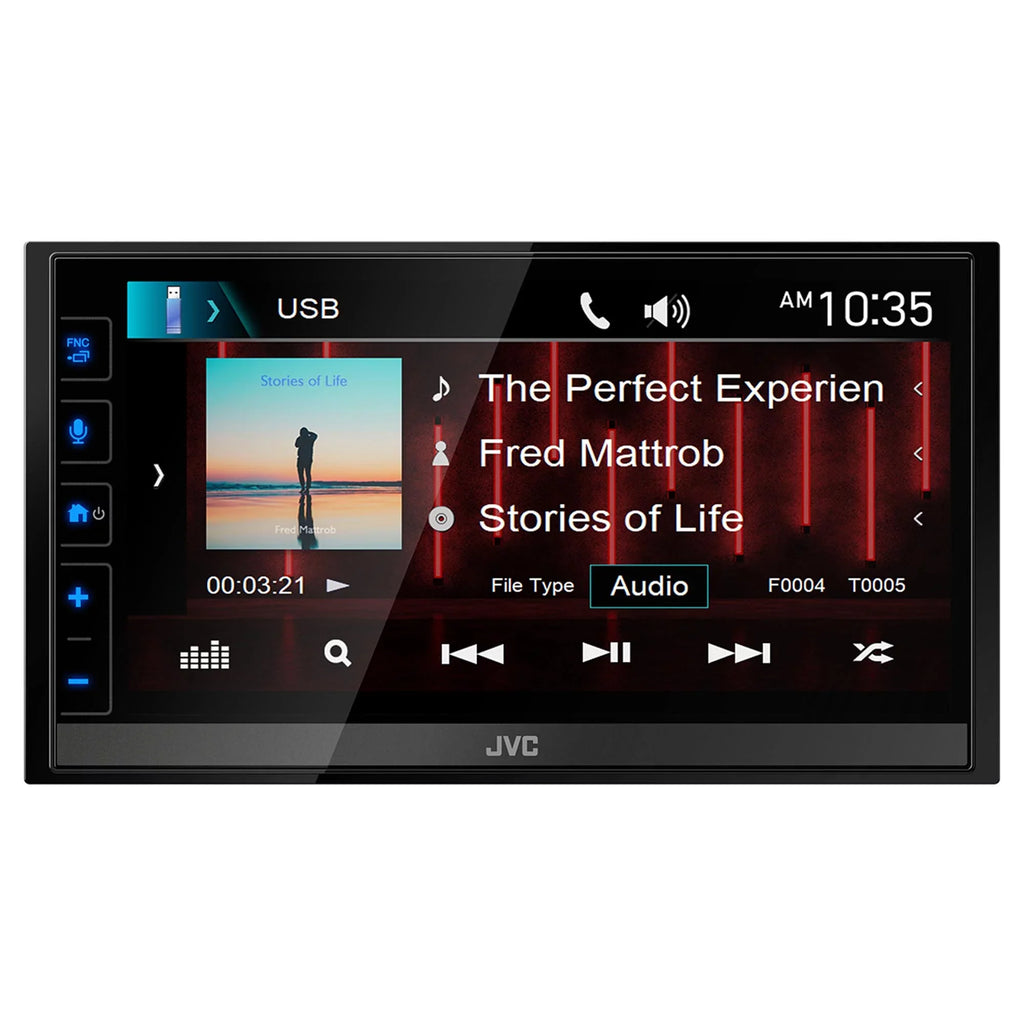 JVC KW-M780BT 6.8" Digital Media Receiver, Compatible With Apple CarPlay / Android Auto with SizeXV300v1 Sizeat Radio Tuner and Sizeteering Wheel Interface