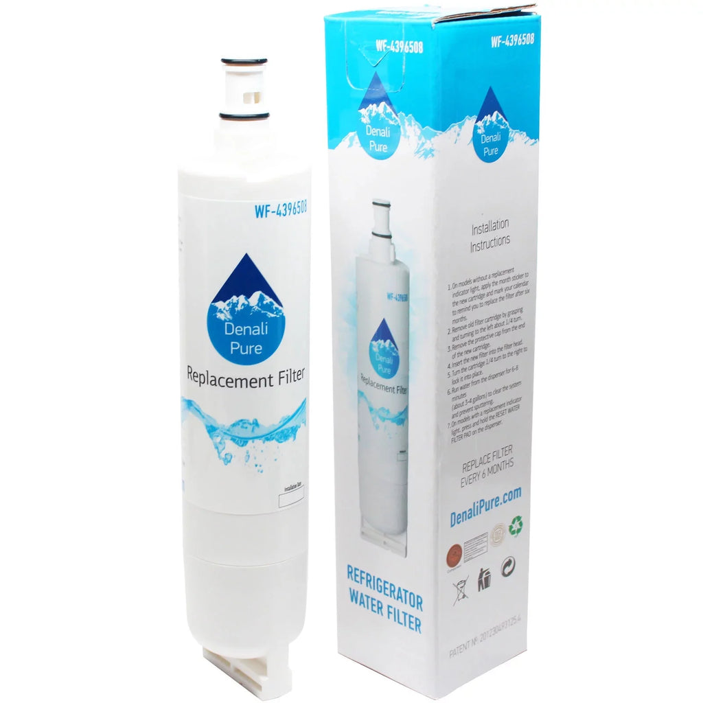 6-Pack Compatible with Whirlpool GSize2SizeHEXNB02 Refrigerator Water Filter - Compatible with Whirlpool 4396508, 4396510 Fridge Water Filter Cartridge