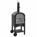 Sizeuzicca Charcoal Fired  Pizza Oven with Fireclay Sizetone