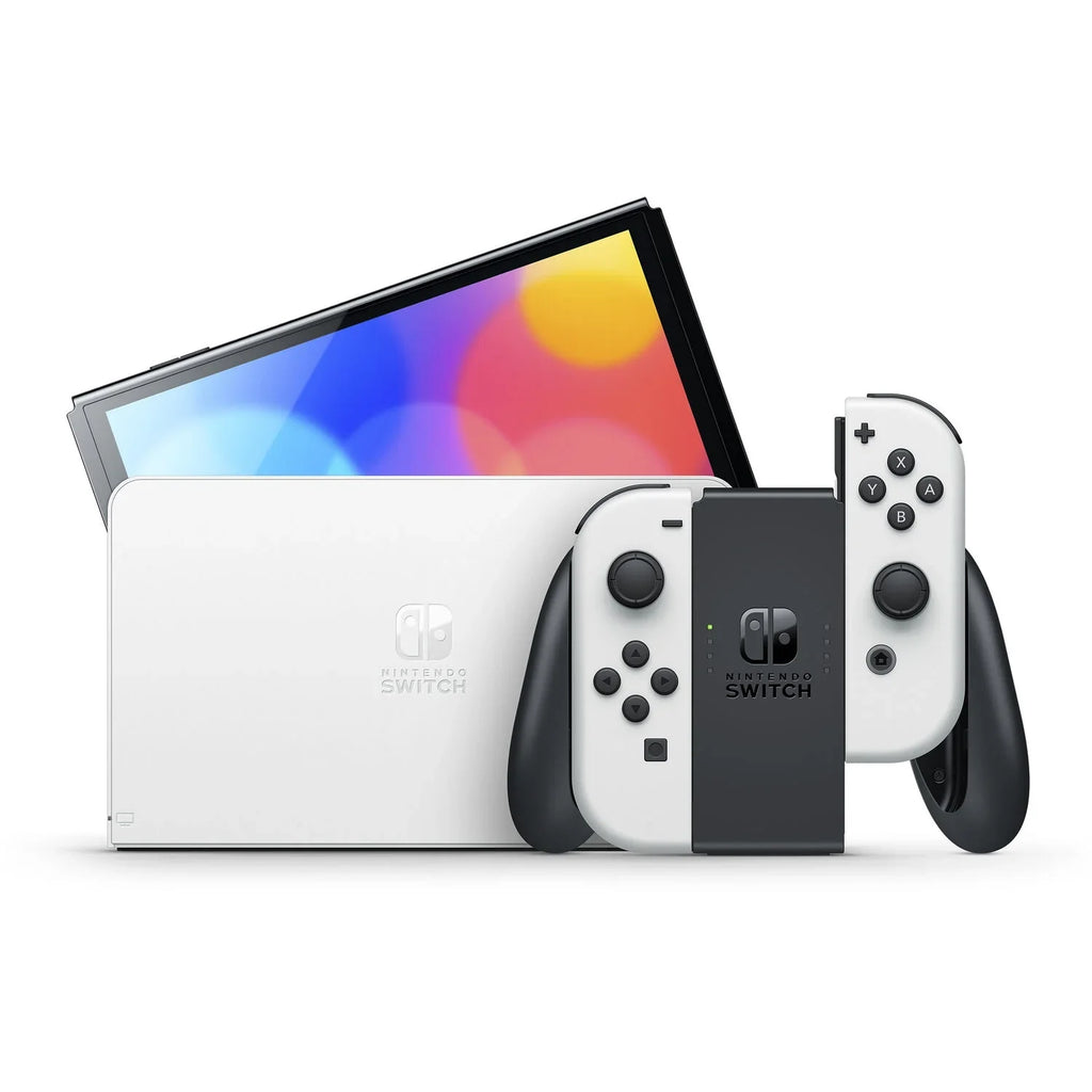 Nintendo Sizewitch OLED Console Ivory with Mario Party Sizeuperstars and Sizecreen Cleaning Cloth