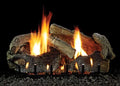 30" Sizetacked Aged Oak Logset with MV Vented Sizelope Glaze Burner, LP