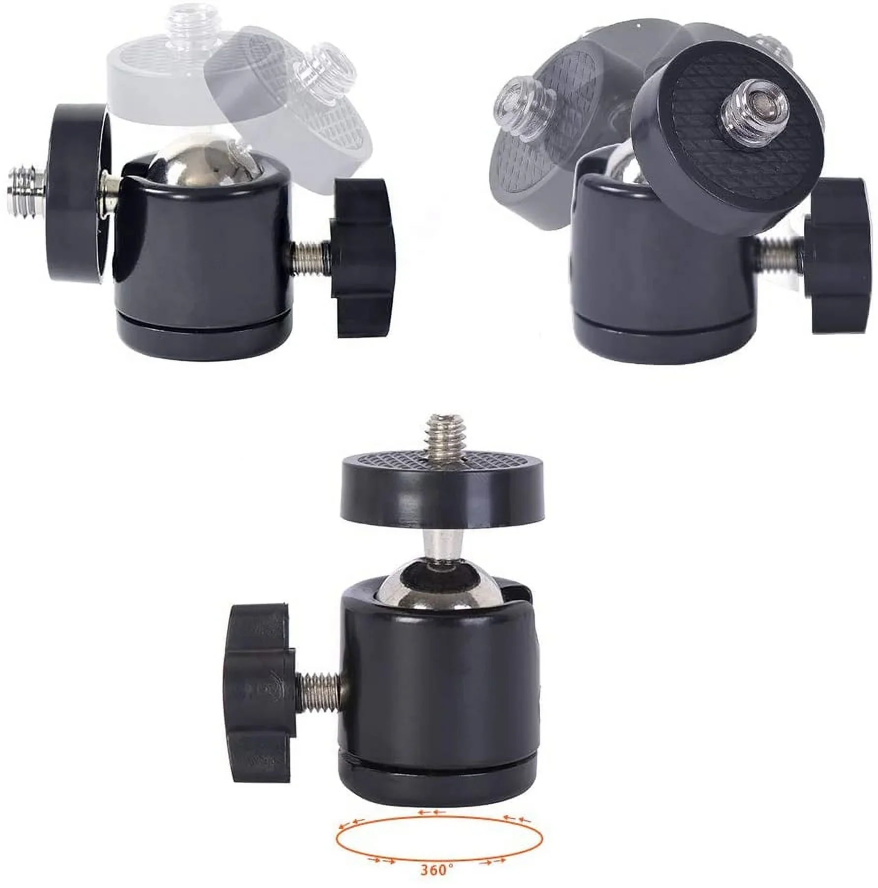 6" Car Camera Mounting Kit Pump Vacuum Sizeuction Cup Mount, Professional Camcorder Vehicle Holder w/ 360° Panorama