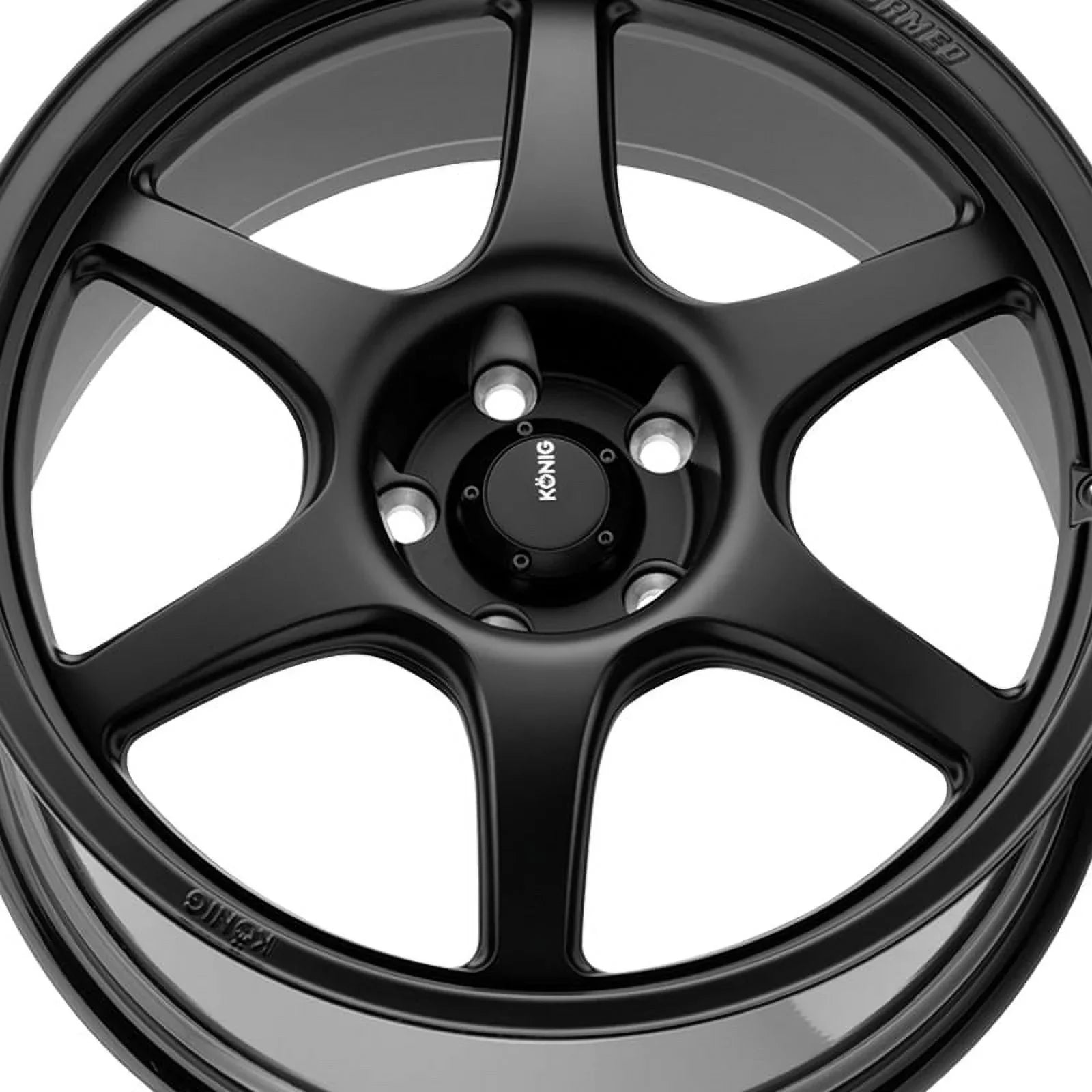 17x8 Konig 106B Hexaform Matte Black Wheel 5x114.3 (38mm)