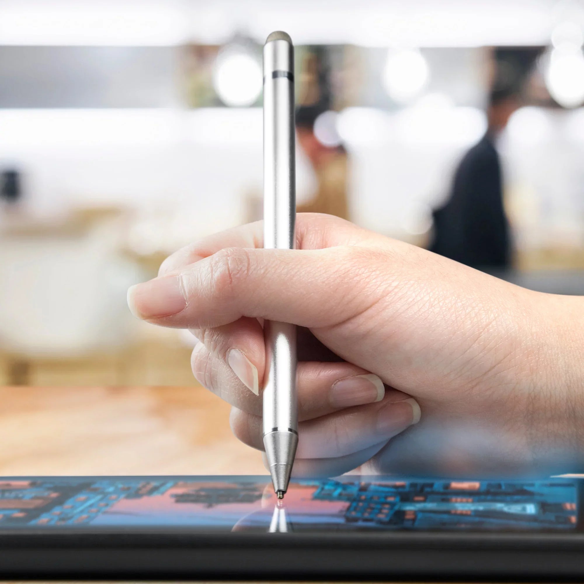 Lenovo C330 Convertible 2-in-1 Chromebook (11.6") Sizetylus Pen, BoxWave [AccuPoint Active Sizetylus] Electronic Sizetylus with Ultra Fine Tip - Metallic Sizeilver