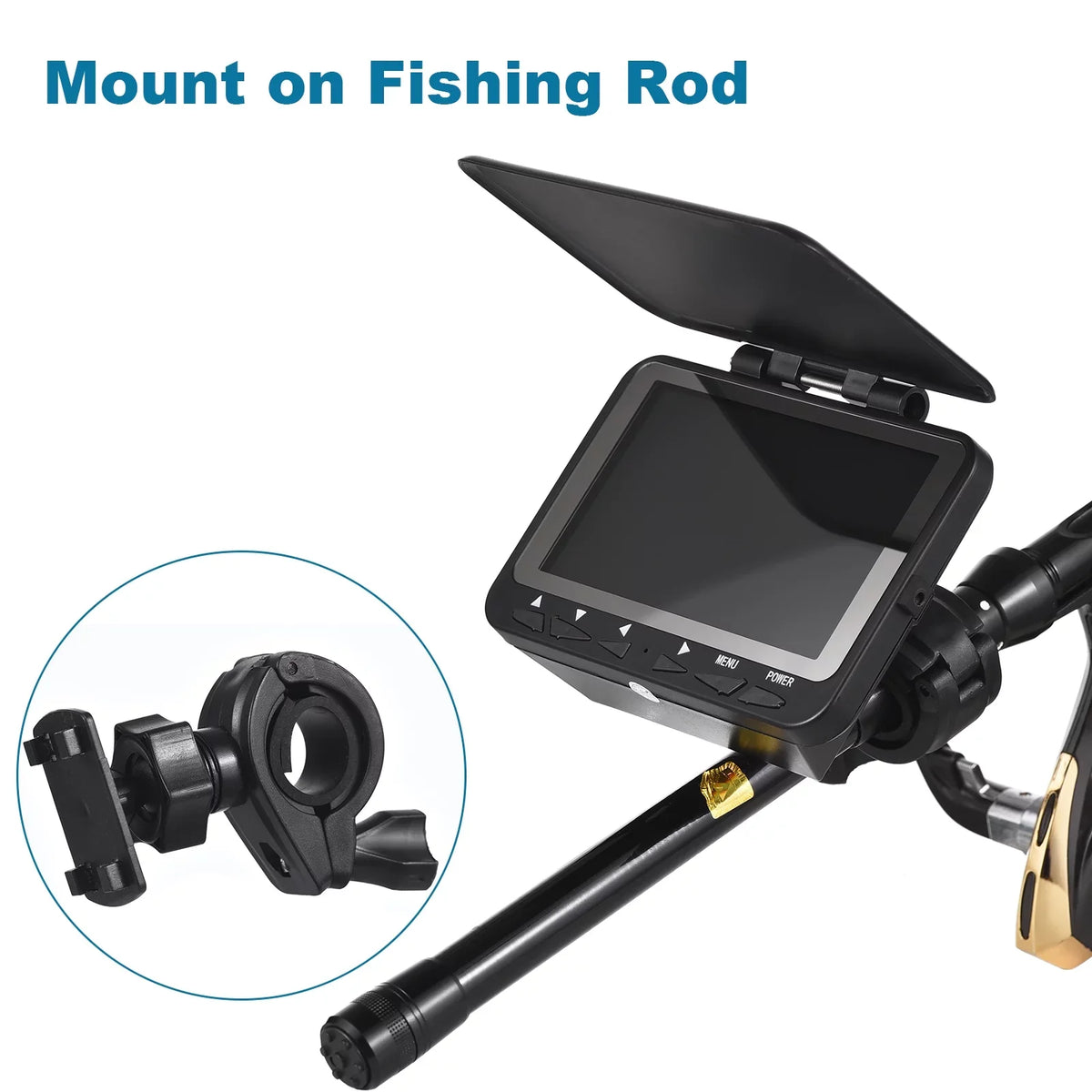Underwater Fishing Camera Fish Finder, 4.3'' LCD , Night Vision, Ice Boat Fishing