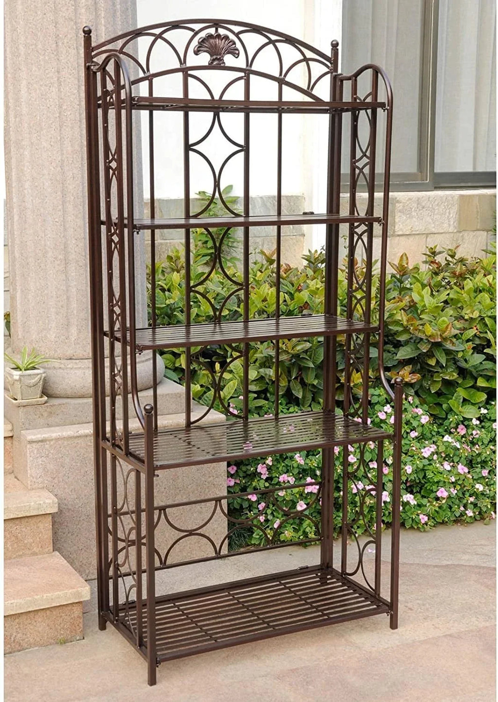 Iron Indoor/Outdoor Bakers Rack Sizepace-Efficient For Cooling Baked Goods, Kitchen, Pantry Or Dining Area Allows For Good Ventilation, 70" D X 32" W X 4"