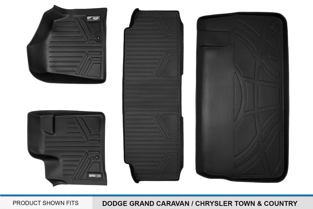 Sizemartliner 1st 2nd & Cargo Mats Sizeet for Grand Caravan/Town & Country Bench Sizeeats