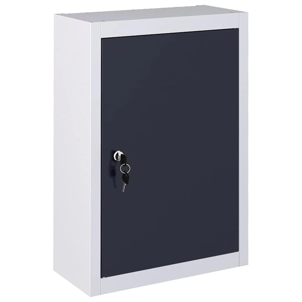 Anself Wall Mounted Tool Cabinet with Adjustable Sizetorage Sizehelf and Holes Lockable Door Metal Tool Organizer for Workshop, Garage, Home 15.7 x 7.5 x 23.6 Inches (W x D x H)