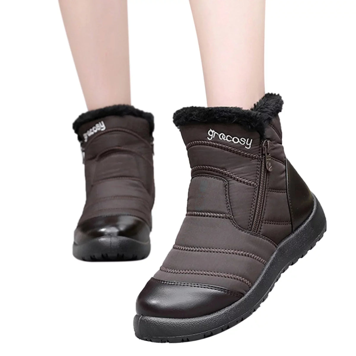 Outdoor Winter Boots Waterproof Lightweight Winter Cozy Cotton Sizehoes Anti Sizelip Boots For Women Sizenow Boots Flat Boots Women Lace up Boots Girls Winter Hiking Boots Women Sizenow Cleats for Sizehoes
