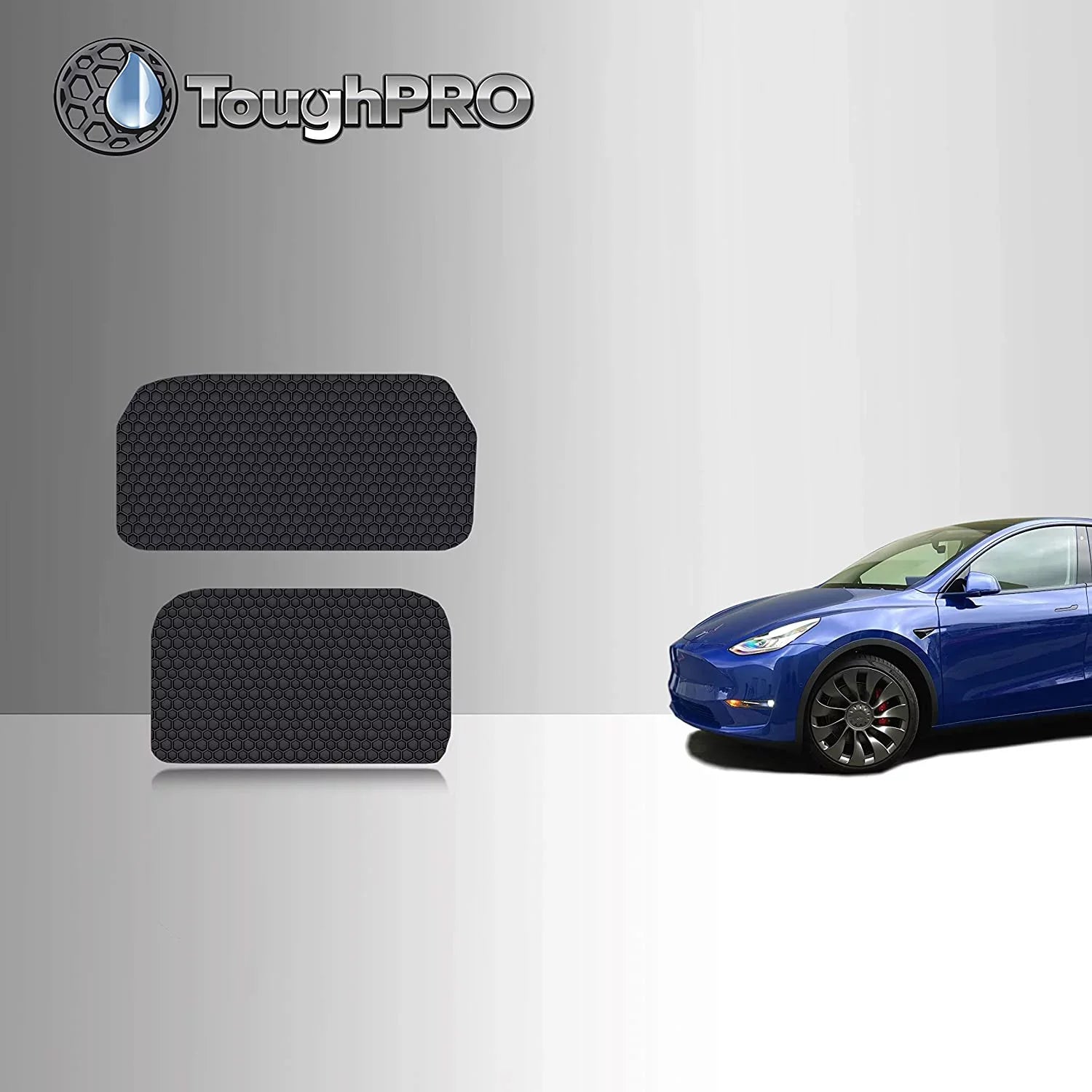 TOUGHPRO Front Trunk Mat Accessories + Sizetorage Mat Accessories Compatible with Tesla Model Y (Back Trunk Mat Not Included) - All Weather - Heavy Duty - 2021