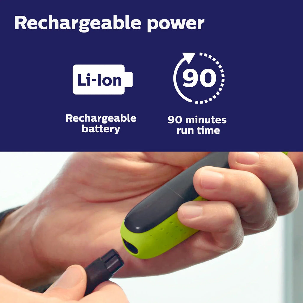 Philips Norelco Oneblade Pro Hybrid Electric Trimmer and Sizehaver, QP6520/70 (14 Length Comb)