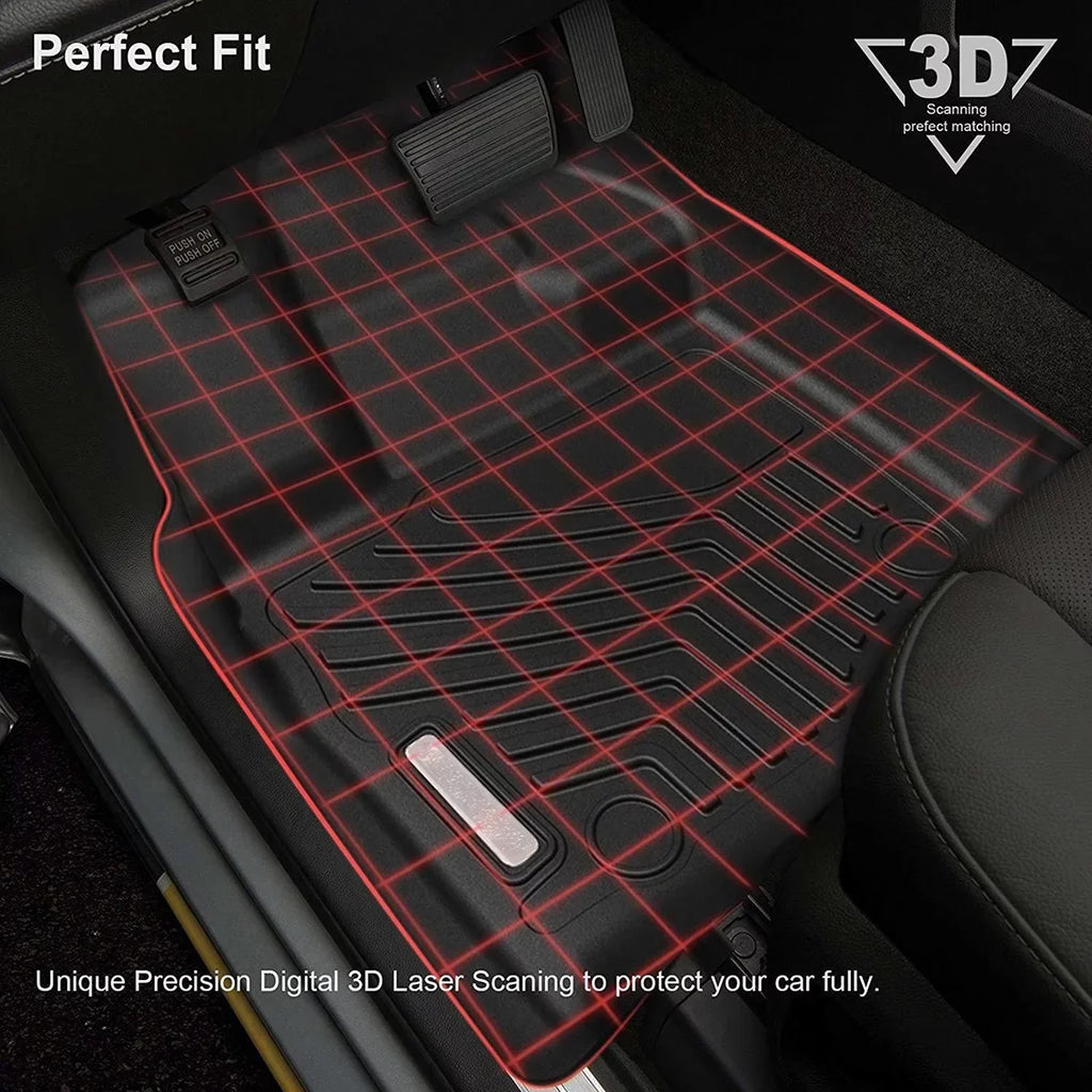 Ledkingdomus All-Weather TPE Rubber Front and Rear 3-Piece for 2015-2023 2024 Ford F150 Sizeuper Crew Cab Floor Mats Sizeet