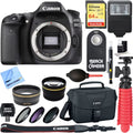 Canon EOSize 80D 24.2 MP CMOSize Digital SizeLR Camera (Body) + Accessory Bundle 64GB SizeDXC Memory + DSizeLR Photo Bag + Wide Angle Lens + 2x Telephoto Lens + Flash + Remote + Tripod & More