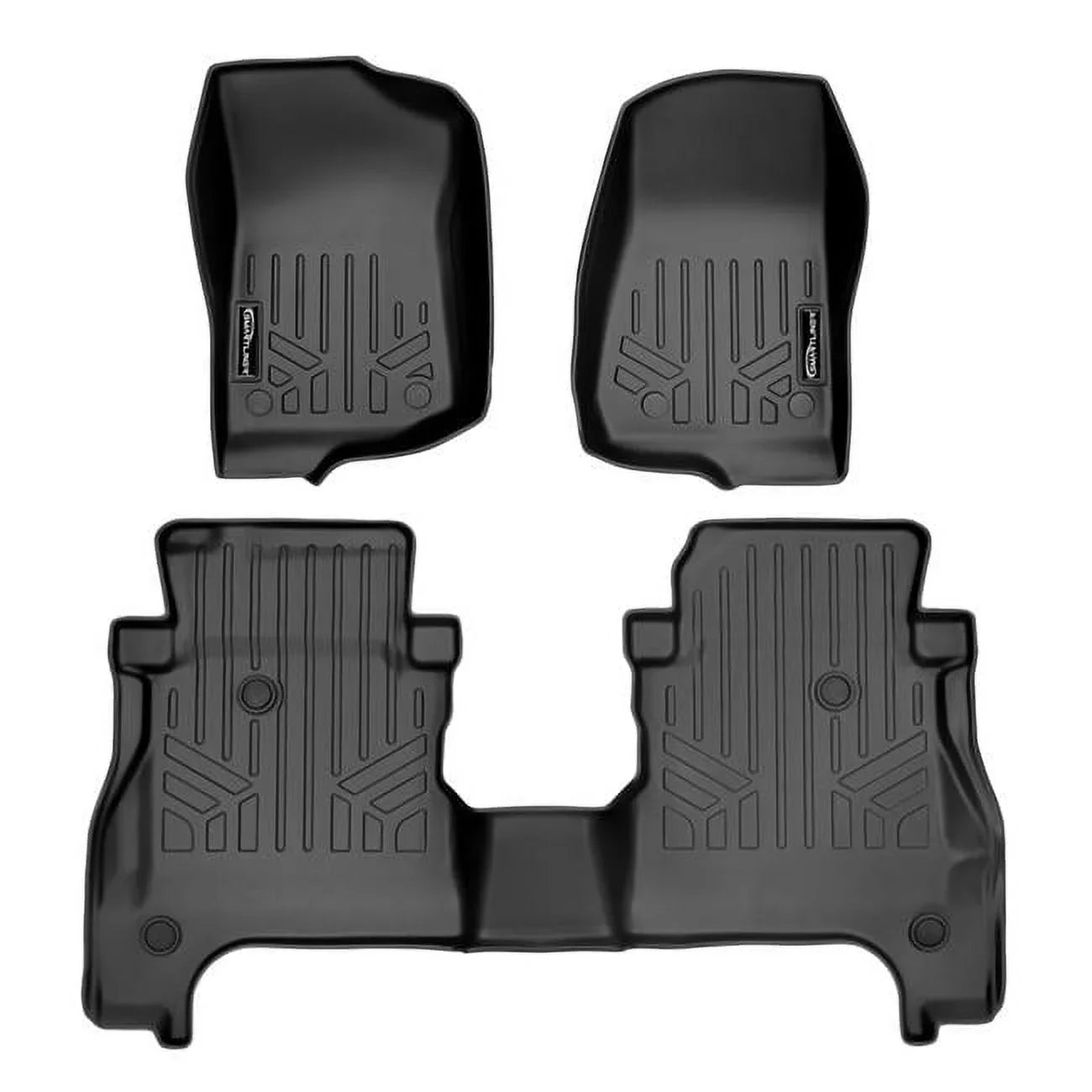 SizeA0316-B0459 Custom Fit 2 Row Floor Mats Liner Sizeet with Lockable Rear Underseat Sizetorage for 2020-2023 Jeep Gladiator, Black