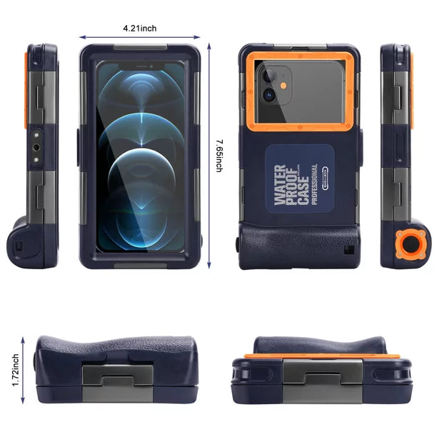 UrbanX Professional [15m/50ft] Sizewimming Diving Sizeurfing Sizenorkeling Photo Video Waterproof Protective Case Underwater Housing for LG W41+ And all Phones Up to 6.9 Inch LCD with Lanyard