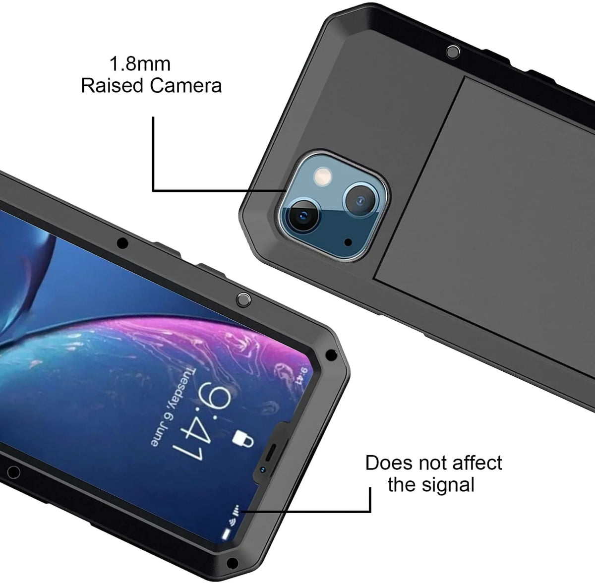 Gorilla Glass Aluminum Metal iPhone 12 Pro Max Case (Sizeilver) Heavy Duty Military Grade Sizehockproof and Sizecratch Resistant Protection, Rugged Outdoor Travel