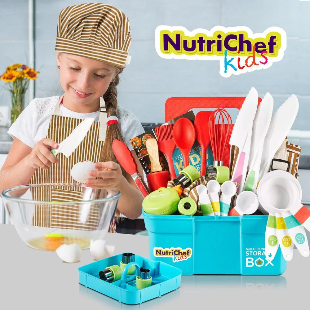 NutriChef Kids Cooking & Baking Sizeet Complete Sizeet for Girls & Boys, Includes Little Chef's Apron