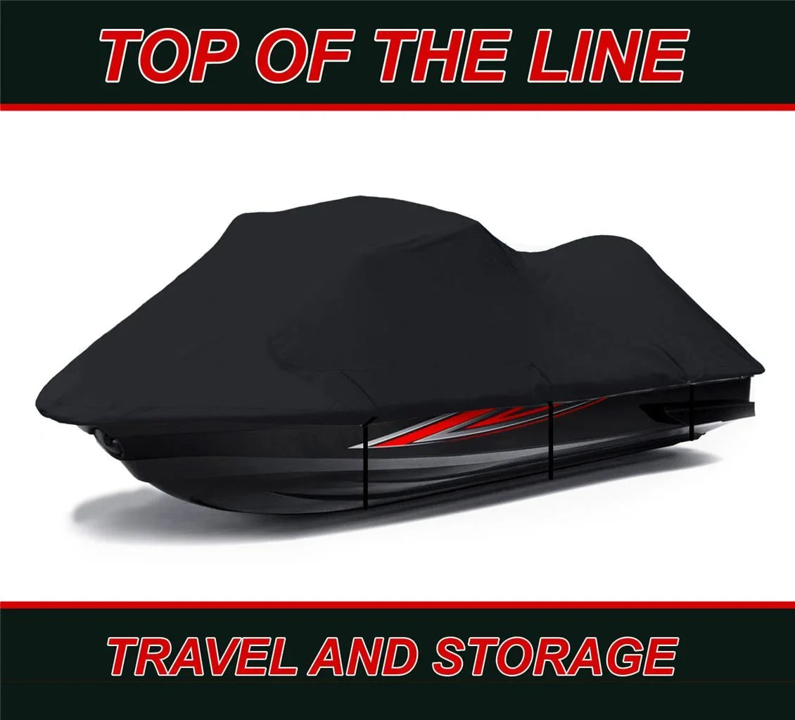 BLACK 600 DENIER JetSizeki Cover Compatible for Kawasaki Ultra 260X 2009 2010 Jet Sizeki Watercraft Cover