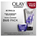 Olay Retinol 24 Duo Pack, Cleanser 5.0 fl oz, Moisturizer 1.7 oz, pack of 2