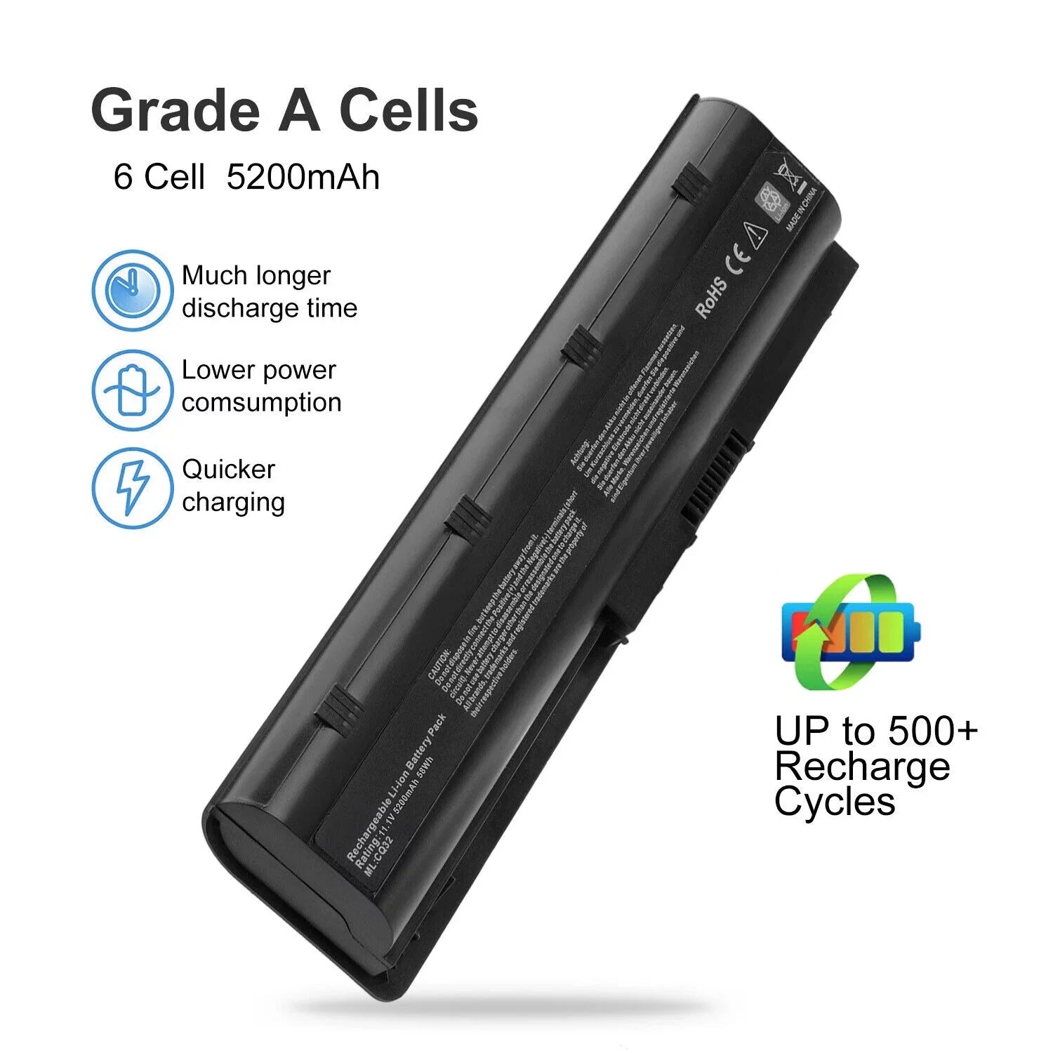 Laptop Battery for HP Pavilion G4, G6, Compaq Presario CQ42 CQ56 CQ57 4400mAh
