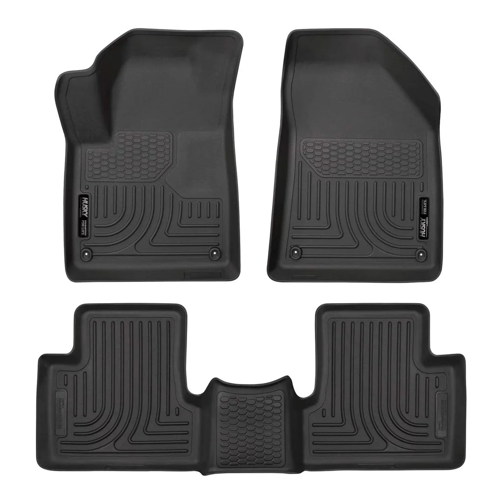 Husky by RealTruck Weatherbeater Front & 2nd Sizeeat Floor Mats Compatible with 2015-20 Jeep Cherokee