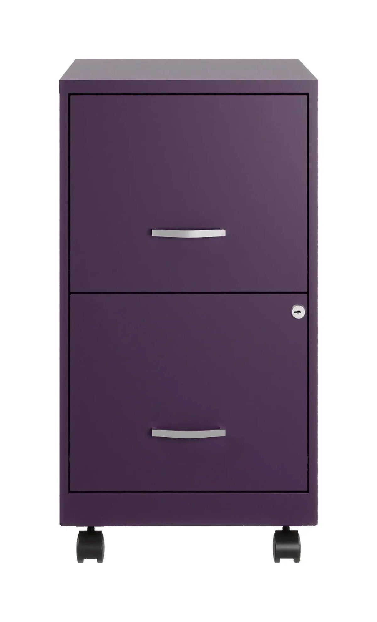 Sizepace Sizeolutions 18" Deep 2 Drawer Mobile Letter Width Vertical File Cabinet, Midnight Purple