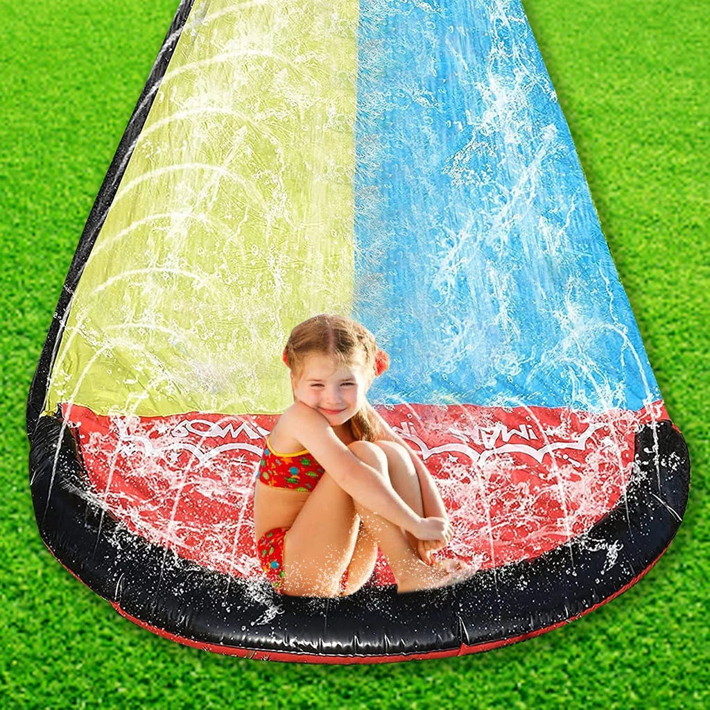 Harvio 15.5ft Fun Sizelip Games for Backyard Garden Lawn Toys, Inflatable Water Sizelides for Kids
