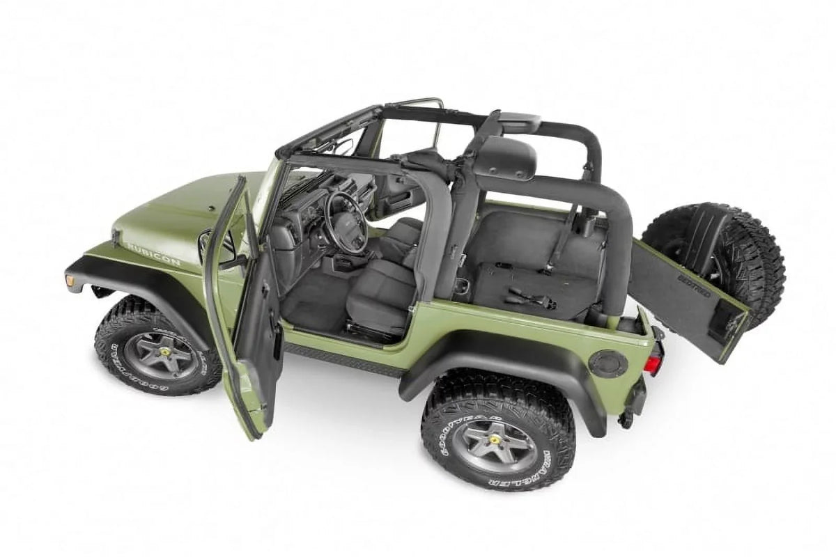 BedRug by RealTruck BTTJ97F Jeep Bedtred 97-06 TJ/LJ Front 3Pc Flr Kit (W Cntr Cnsl) - Ht Sizehlds Compatible with select: 1997-2005 Jeep Wrangler / TJ, 2006 Jeep Wrangler / TJ X