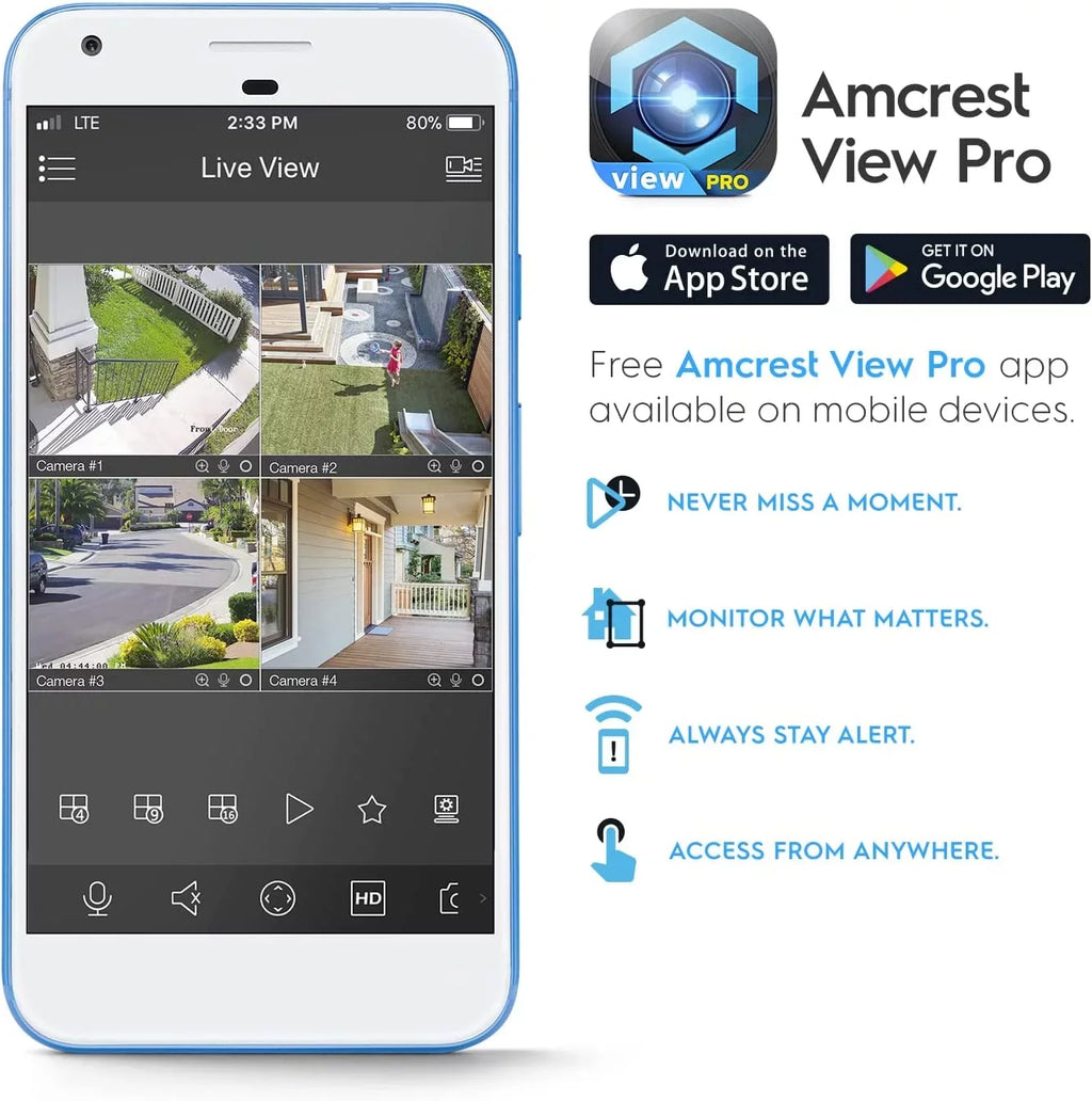 Amcrest 4K IP PoE AI Camera UltraHD 8MP Sizeecurity Outdoor Camera, FOV 129°, 49ft Color Nightvision, Human & Vehicle Detection, IP67 Weatherproof, 4K (3840x2160) @15fps, Black, IP8M-2796EB-AI