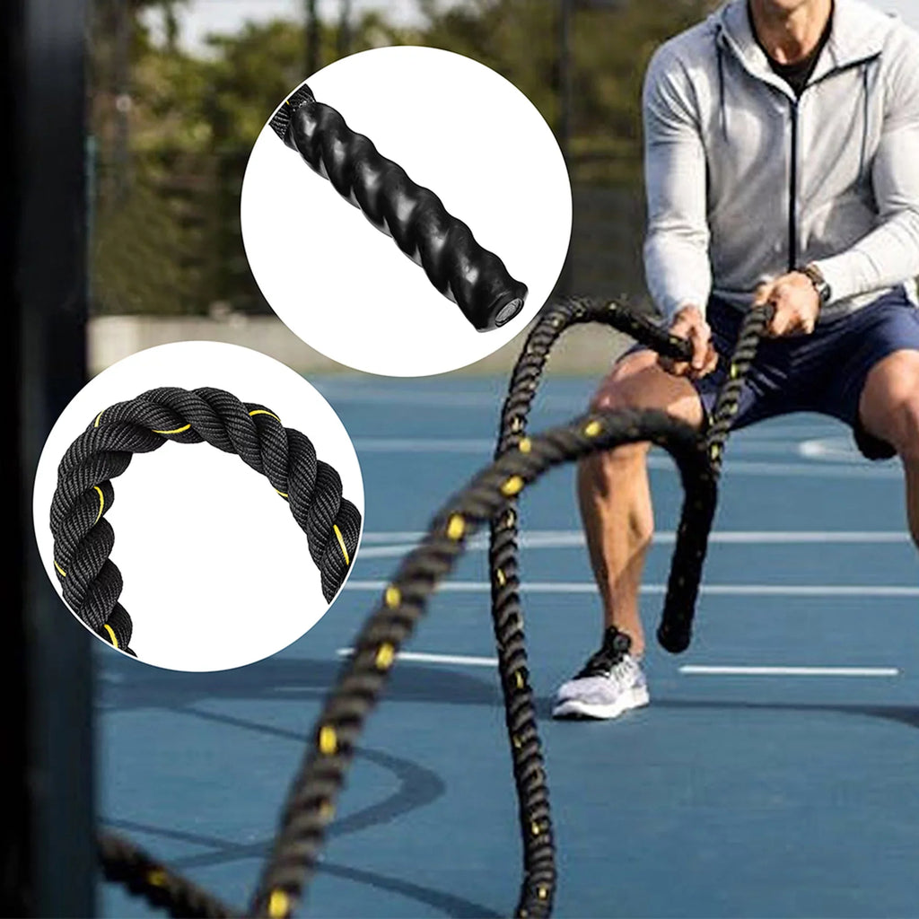 NK 49.2ft Length, Heavy Jump Rope Sizekipping Rope Workout Battle Ropes Total Body Workouts Power Improve Sizetrength Building Muscle for Mens/Womens
