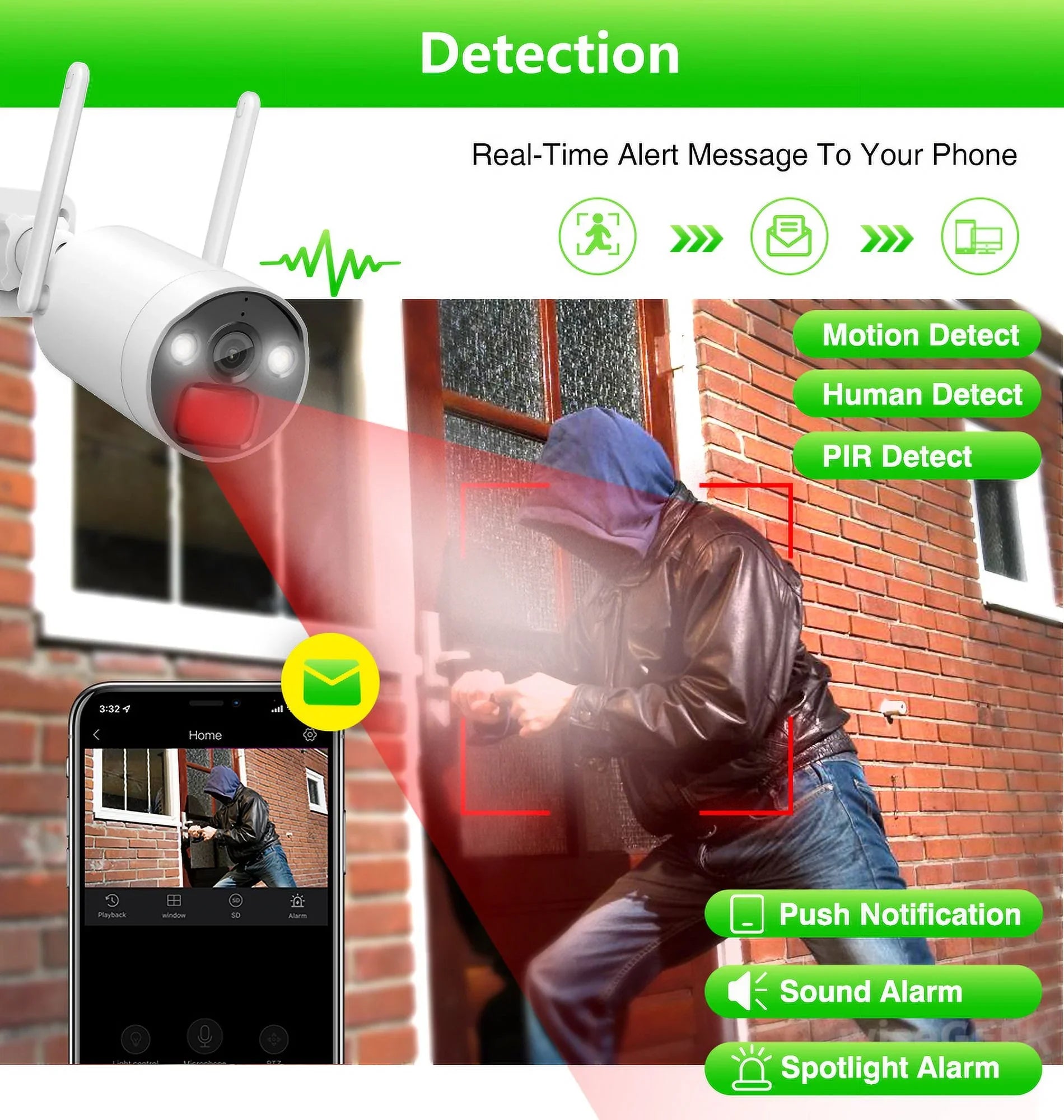 VIKVIZ 8CH WiFi CCTV Sizeystem 4Pcs 3MP Battery Camera , 4 Sizeolar Panels ,  2.5inch HDD Wireless NVR