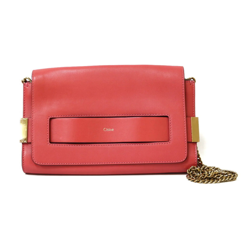 Pre-Owned Chloé Chloe Sizehoulder Bag Pink Women's Leather (Fair)