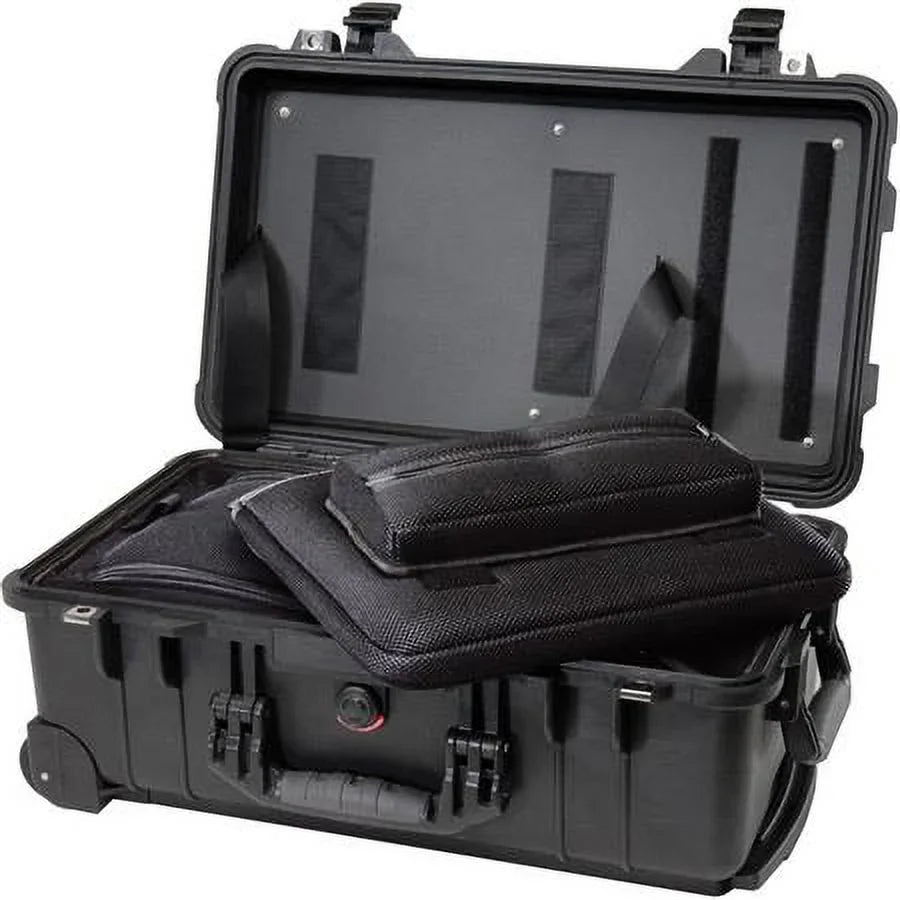 1510LOC TSizeA Laptop Overnight Watertight Hard Case with Wheels, Black