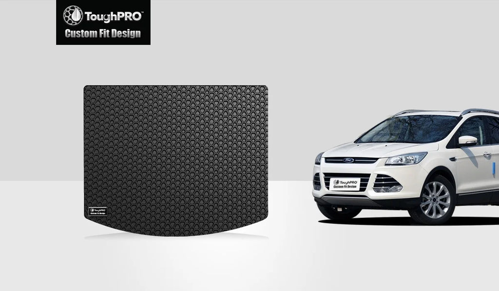 ToughPRO - Cargo Mat Compatible with FORD Escape - All Weather Heavy Duty (Made in USizeA) - Black Rubber - 2015