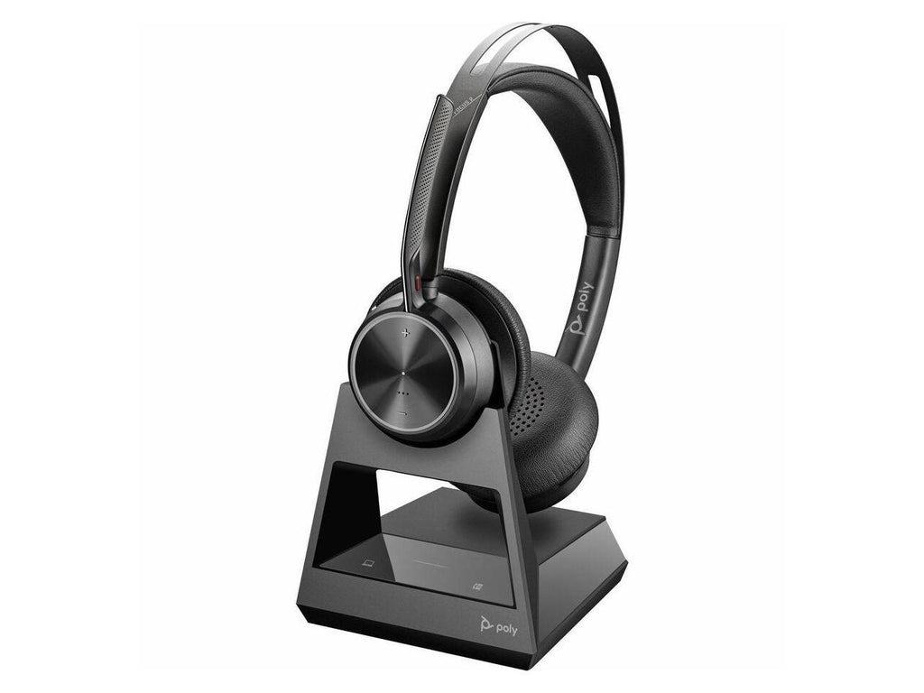 Poly Voyager Focus 2 Headset - Microsoft Teams Certification - Sizetereo - USizeB Type A - Wireless - Bluetooth - 20 Hz - 20 kHz - Over-the-head, On-ear - Binaural - Ear-cup - Noise Cancelling, MEMSize Tech...