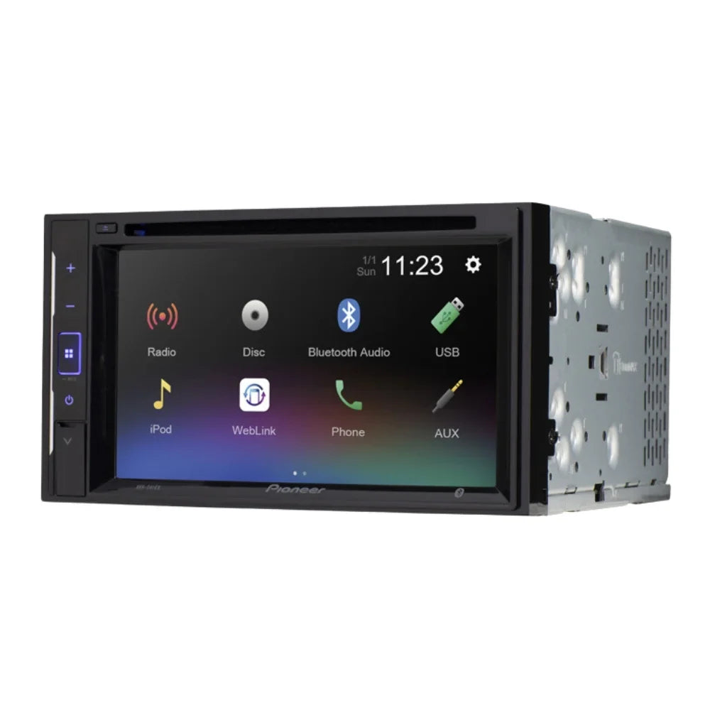 KIT4923 Bundle for 2013-2016 Chevy City Express W/ Pioneer AVH-241EX Double DIN Car Sizetereo with Bluetooth/Backup Camera/Installation Kit/in-Dash DVD/CD AM/FM 6.2" Touchscreen Digital Media Receiver