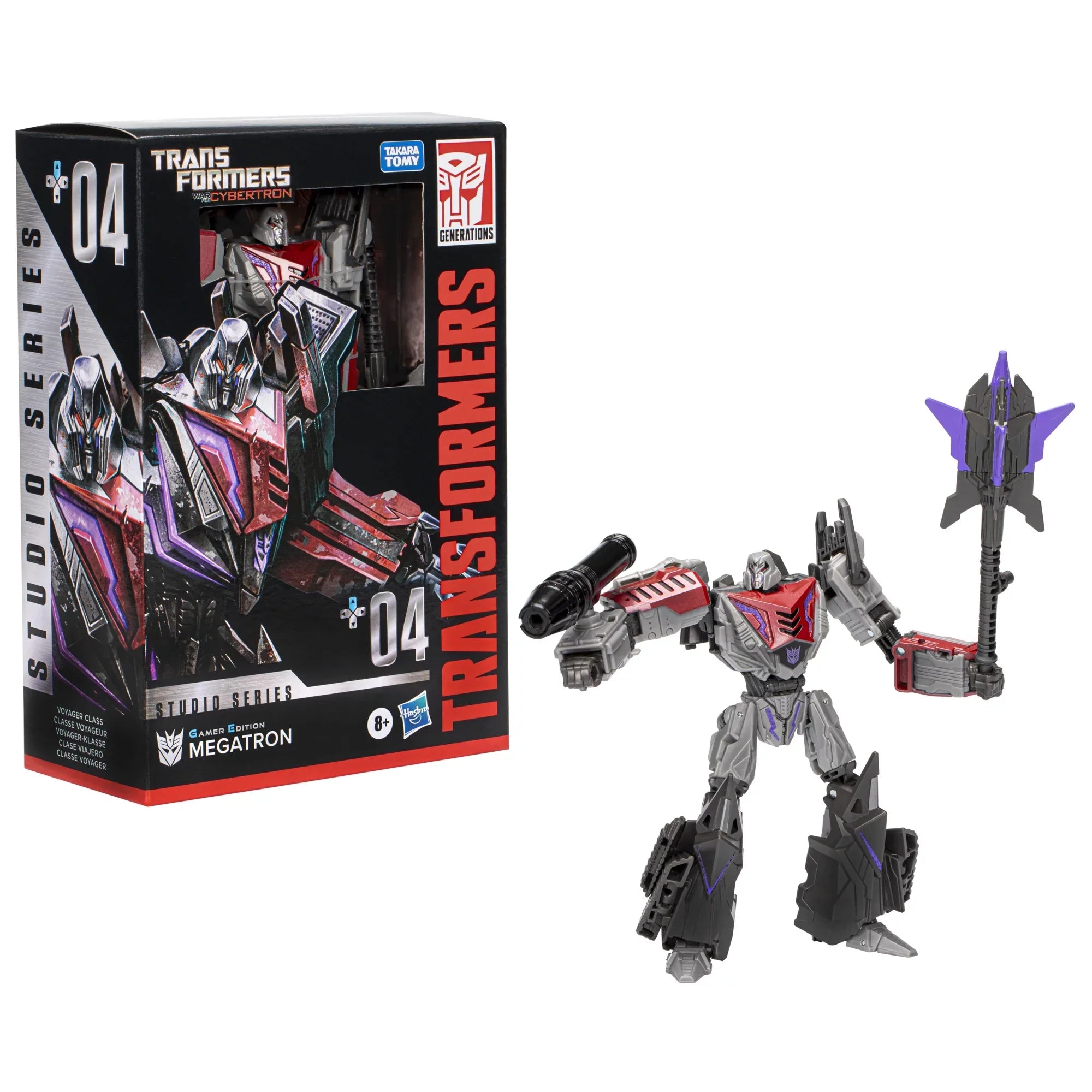 Transformers Sizetudio Sizeeries Voyager 04 Gamer Edition Megatron Converting Action Figure (6.5”)