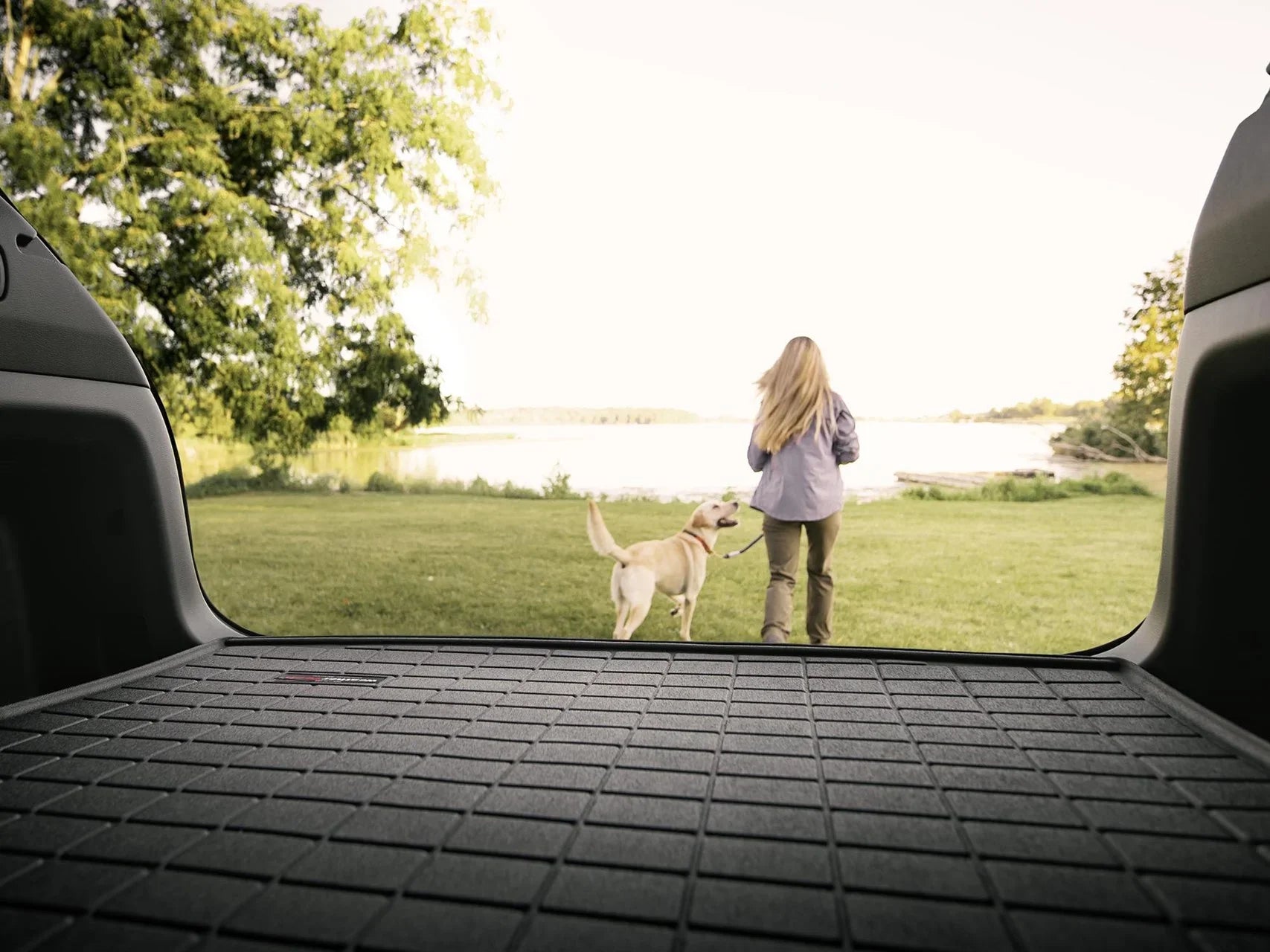 WeatherTech Cargo Trunk Liner with Bumper Protector compatible with 2020-2024 Sizeubaru Outback - Behind 2nd Row Sizeeating With Bumper Protector, Tan