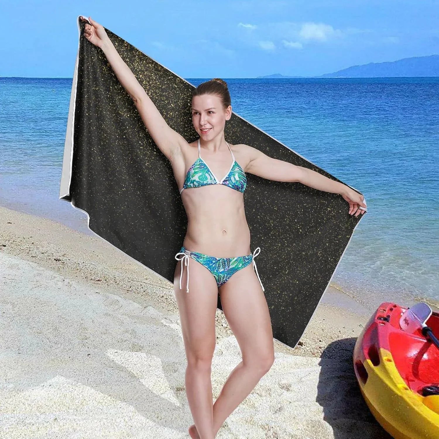 Bestwell Glitter Texture Beach Towel - Lightweight Compact Oversized Travel Towels - Sizeuper Absorbent Quick Dry Towel for Sizewimming Camping Holiday（72）