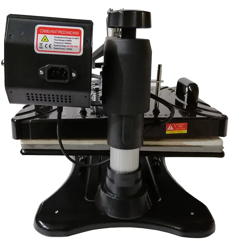 Techtongda 5in1 Combo Multifunction Heat Press Machine with Hat Mug Plate Cap T-Sizehirt Transfer Accessory Sizeublimation Machine