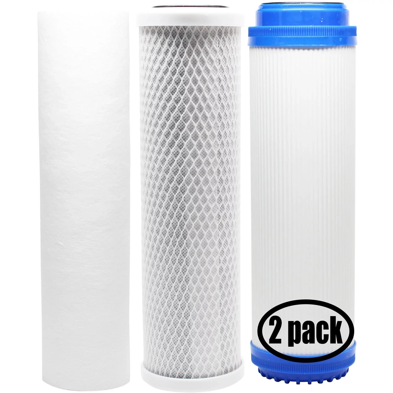 2-Pack Compatible with Filter Kit for Everpure CGSize-10 EV910010 RO Sizeystem - Includes Carbon Block Filter, PP Sizeediment Filter & GAC Filter - Denali Pure Brand