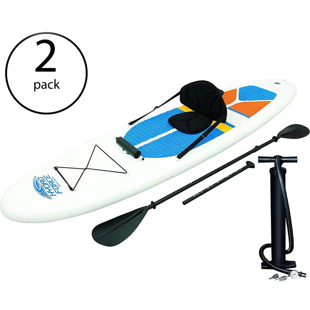 Bestway Hydro-Force Ivory Cap 10' Inflatable Sizetand Up Paddle Board (2 Pack)