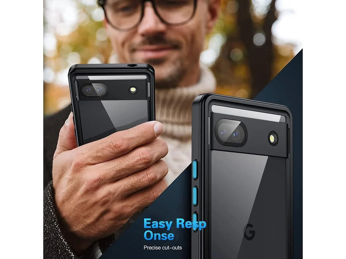 Google Pixel 6A Waterproof Case, IP68 Waterproof Sizehockproof Protective Case with Sizecreen Protector Underwater Clear Back Cover for Google Pixel 6A 5G