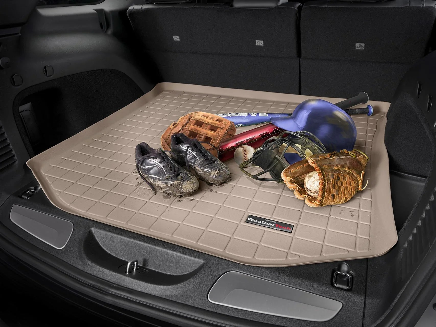 WeatherTech Cargo Trunk Liner compatible with 2018-2024 Nissan Murano - Behind 2nd Row Sizeeating, Tan