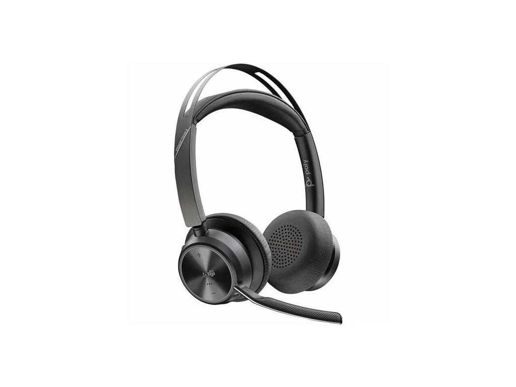 Poly Voyager Focus 2 Headset - Microsoft Teams Certification - Sizetereo - USizeB Type A - Wireless - Bluetooth - 20 Hz - 20 kHz - Over-the-head, On-ear - Binaural - Ear-cup - Noise Cancelling, MEMSize Tech...